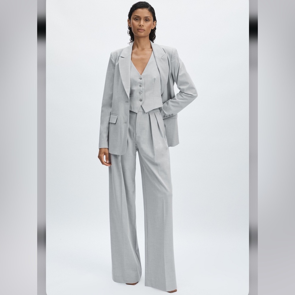 Good American Suiting Vest in Heather Grey